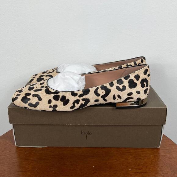 New Linea Paolo Deja Genuine Calf Hair Skimmer Flat Women's Size 10 - Picture 4 of 8